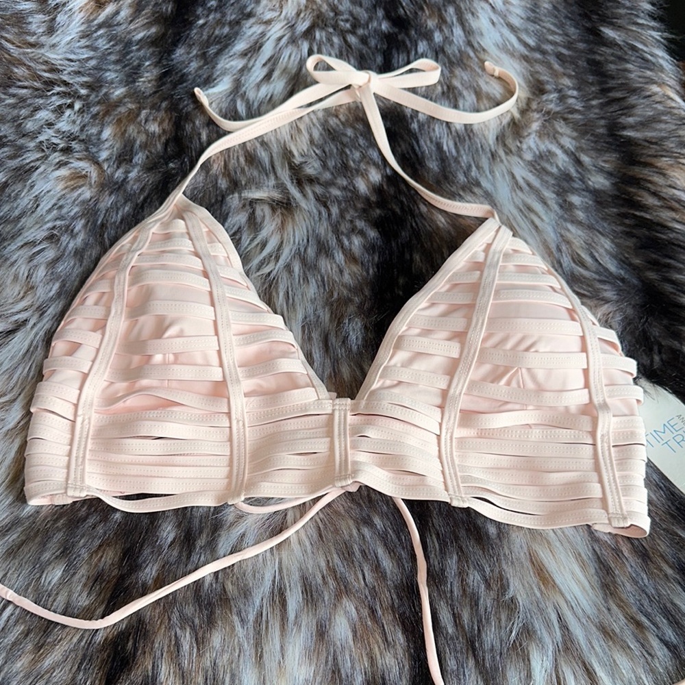 Time And Tru *NWT* Women's Missy Bikini Top in Light Pink